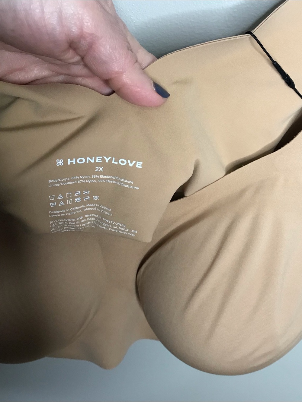 Honeylove Nude Supportive Wireless Molded Cup Bra 2X - Picture 3 of 3